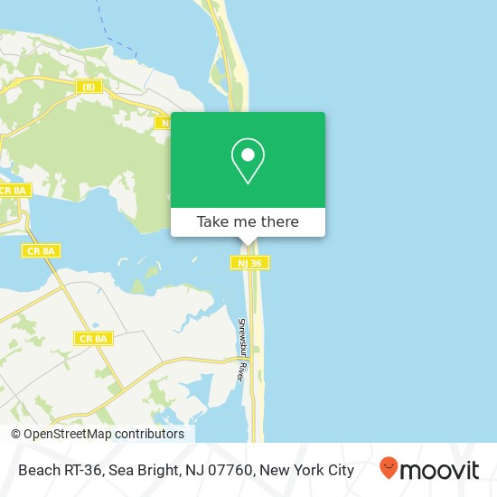 Mapa de Beach RT-36, Sea Bright, NJ 07760