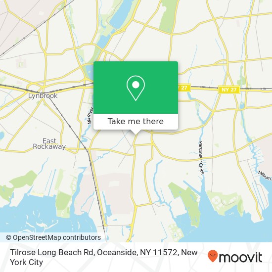 Mapa de Tilrose Long Beach Rd, Oceanside, NY 11572