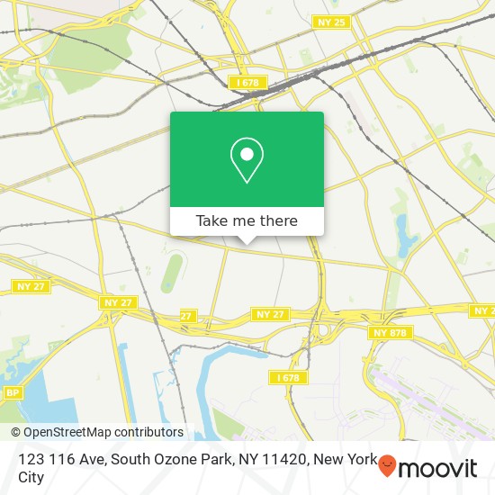 Mapa de 123 116 Ave, South Ozone Park, NY 11420