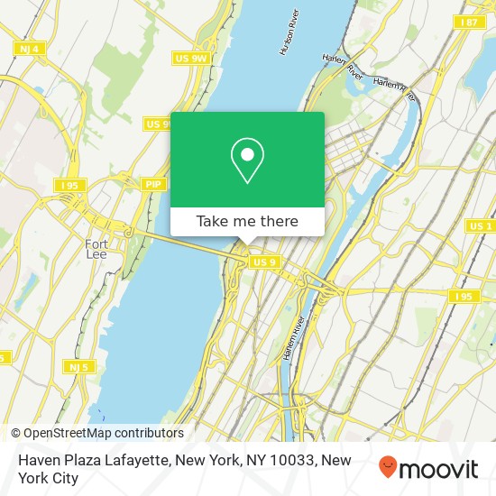 Haven Plaza Lafayette, New York, NY 10033 map