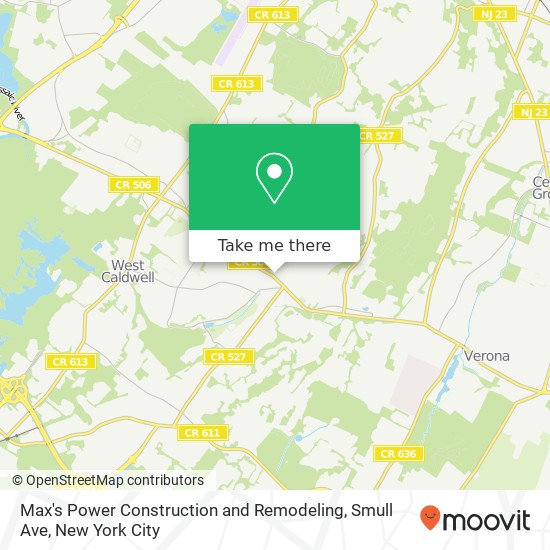 Max's Power Construction and Remodeling, Smull Ave map