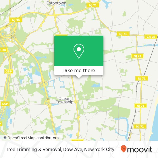 Tree Trimming & Removal, Dow Ave map