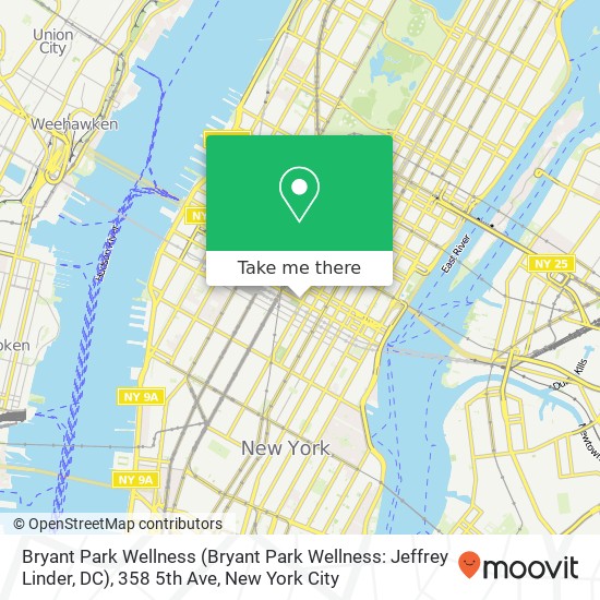 Bryant Park Wellness (Bryant Park Wellness: Jeffrey Linder, DC), 358 5th Ave map