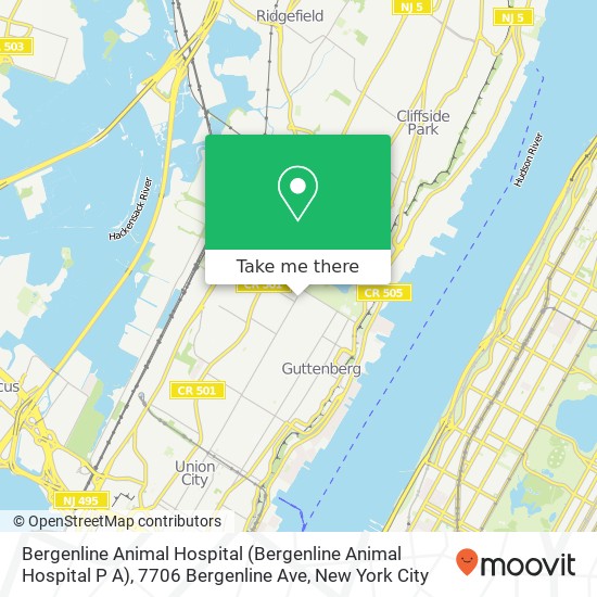 Bergenline Animal Hospital (Bergenline Animal Hospital P A), 7706 Bergenline Ave map