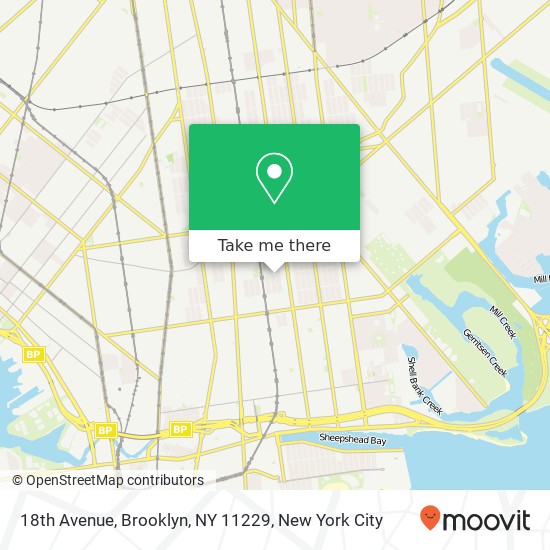 18th Avenue, Brooklyn, NY 11229 map