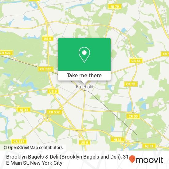 Mapa de Brooklyn Bagels & Deli (Brooklyn Bagels and Deli), 31 E Main St