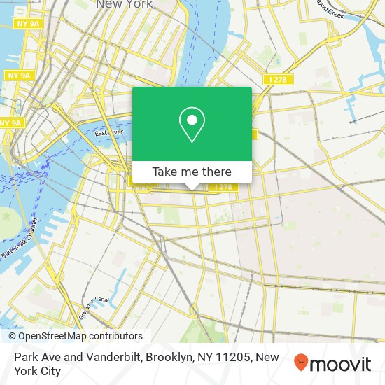 Mapa de Park Ave and Vanderbilt, Brooklyn, NY 11205