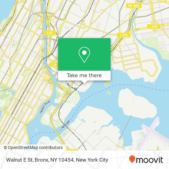 Walnut E St, Bronx, NY 10454 map