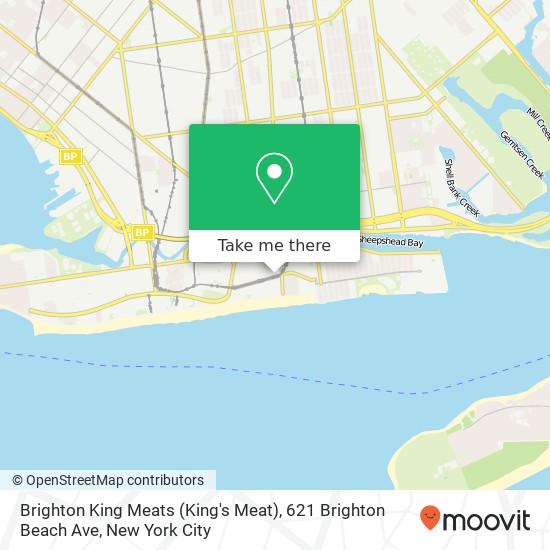 Mapa de Brighton King Meats (King's Meat), 621 Brighton Beach Ave