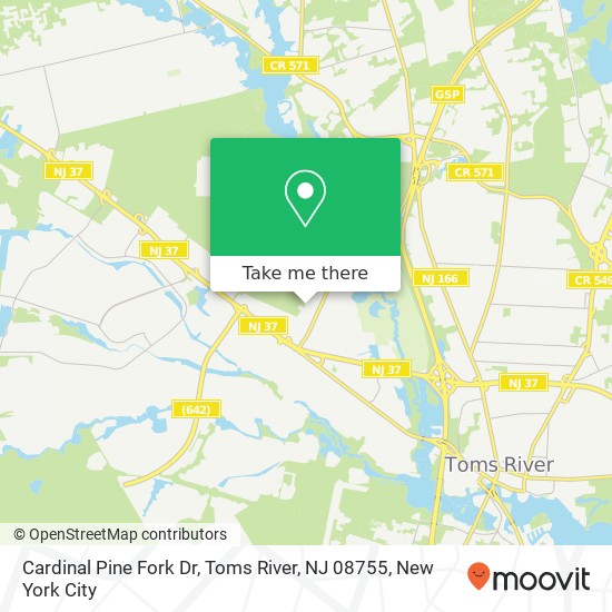 Cardinal Pine Fork Dr, Toms River, NJ 08755 map