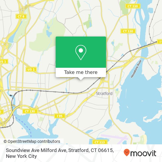Soundview Ave Milford Ave, Stratford, CT 06615 map