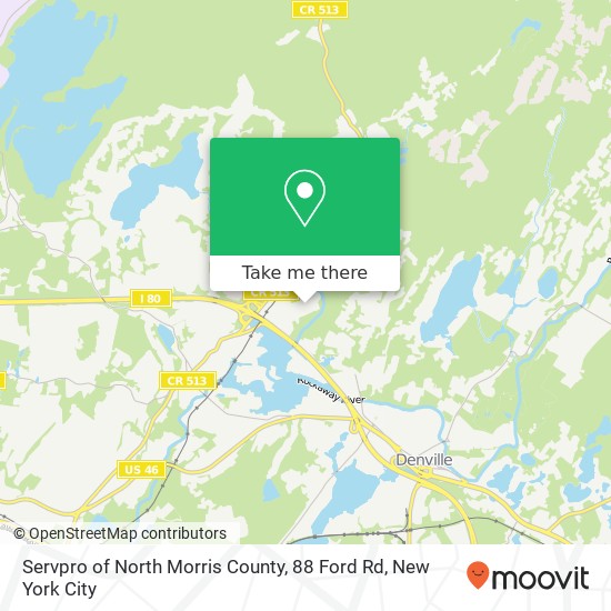 Mapa de Servpro of North Morris County, 88 Ford Rd