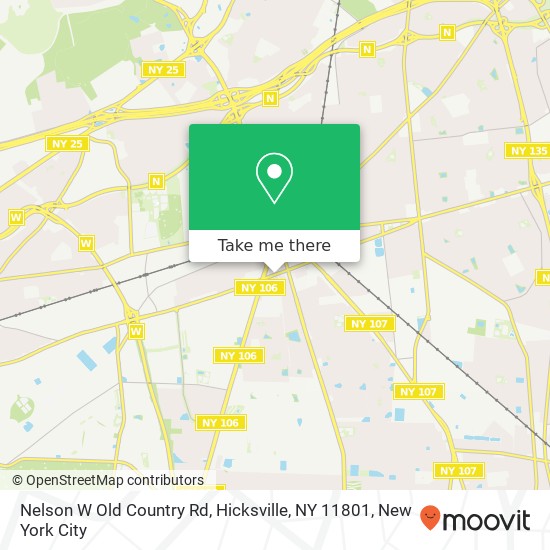 Mapa de Nelson W Old Country Rd, Hicksville, NY 11801