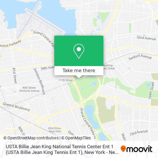 USTA Billie Jean King National Tennis Center Ent 1 map
