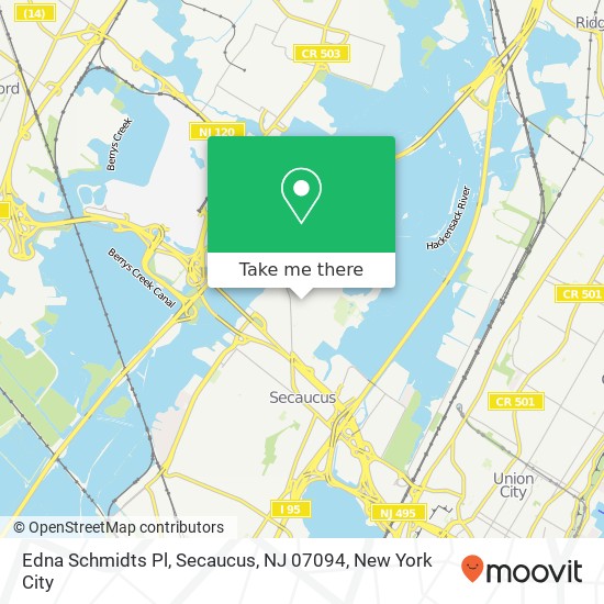 Mapa de Edna Schmidts Pl, Secaucus, NJ 07094