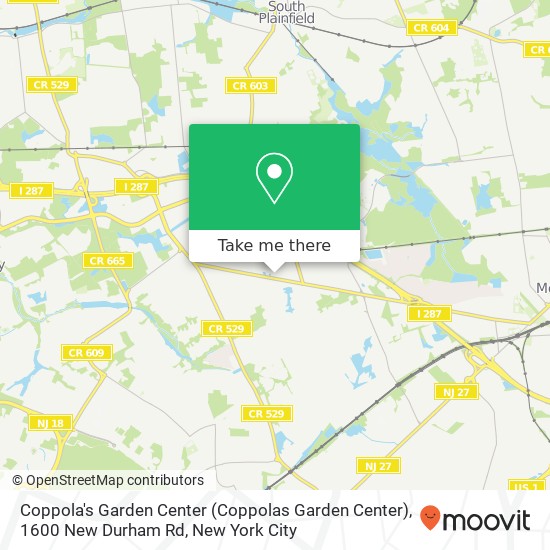 Mapa de Coppola's Garden Center (Coppolas Garden Center), 1600 New Durham Rd