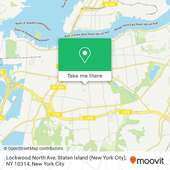 Mapa de Lockwood North Ave, Staten Island (New York City), NY 10314