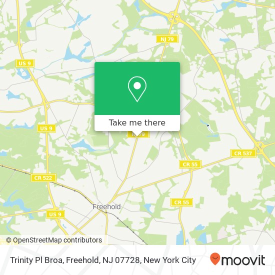Mapa de Trinity Pl Broa, Freehold, NJ 07728