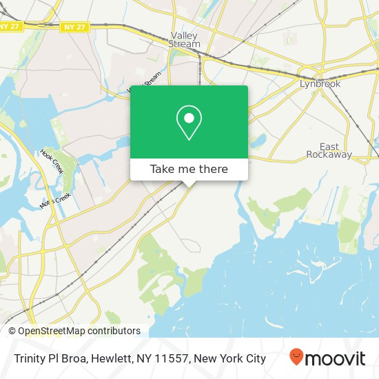 Mapa de Trinity Pl Broa, Hewlett, NY 11557