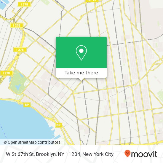 W St 67th St, Brooklyn, NY 11204 map