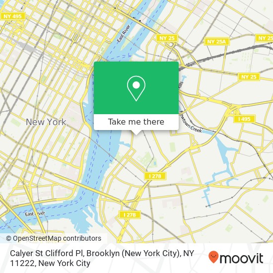 Mapa de Calyer St Clifford Pl, Brooklyn (New York City), NY 11222