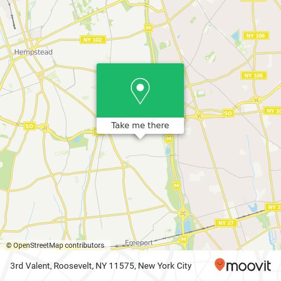 3rd Valent, Roosevelt, NY 11575 map