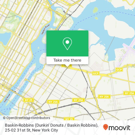 Baskin-Robbins (Dunkin' Donuts / Baskin Robbins), 25-02 31st St map
