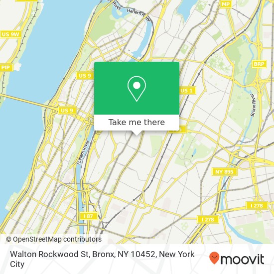 Walton Rockwood St, Bronx, NY 10452 map