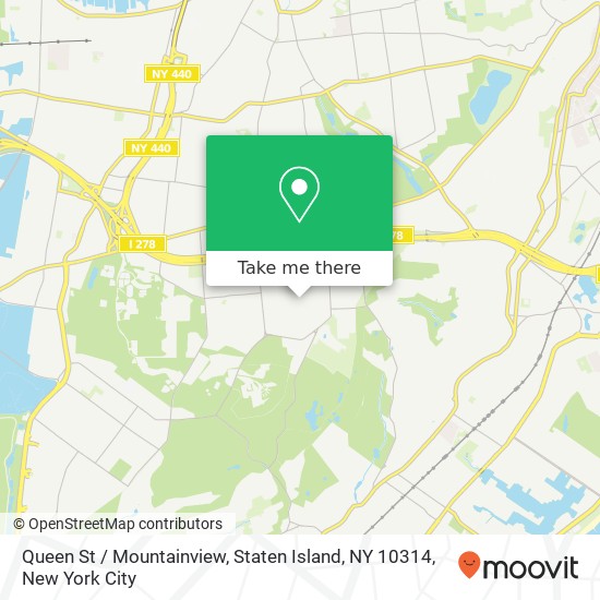 Mapa de Queen St / Mountainview, Staten Island, NY 10314