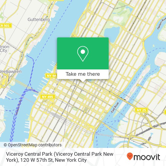 Mapa de Viceroy Central Park (Viceroy Central Park New York), 120 W 57th St