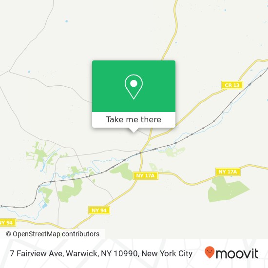 7 Fairview Ave, Warwick, NY 10990 map