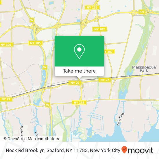 Mapa de Neck Rd Brooklyn, Seaford, NY 11783