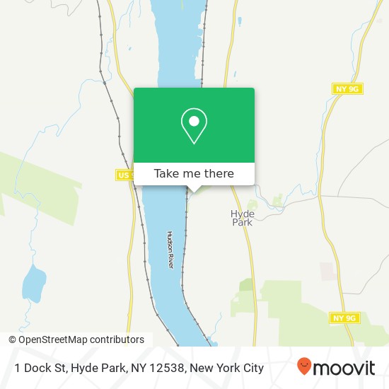 Mapa de 1 Dock St, Hyde Park, NY 12538