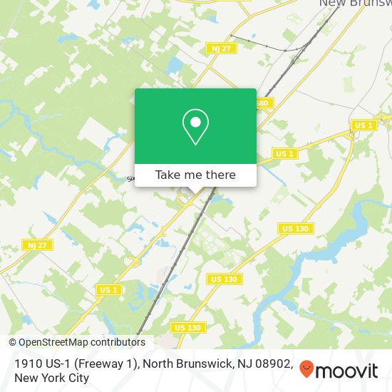 1910 US-1 (Freeway 1), North Brunswick, NJ 08902 map