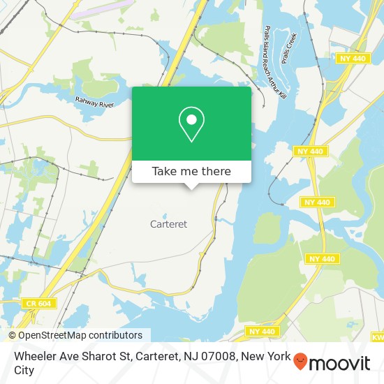 Wheeler Ave Sharot St, Carteret, NJ 07008 map