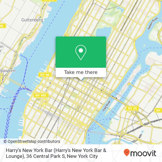 Harry's New York Bar (Harry's New York Bar & Lounge), 36 Central Park S map