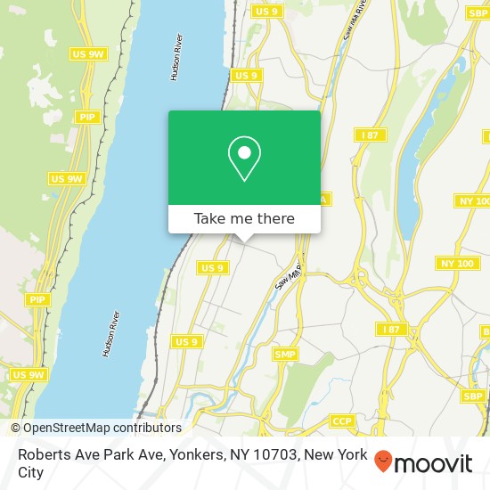 Roberts Ave Park Ave, Yonkers, NY 10703 map