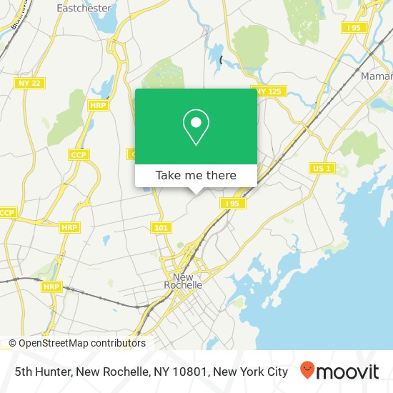 5th Hunter, New Rochelle, NY 10801 map