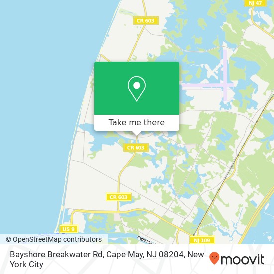 Bayshore Breakwater Rd, Cape May, NJ 08204 map