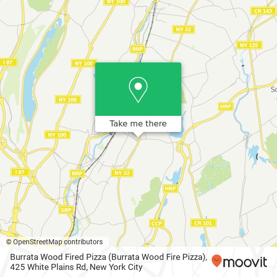 Mapa de Burrata Wood Fired Pizza (Burrata Wood Fire Pizza), 425 White Plains Rd