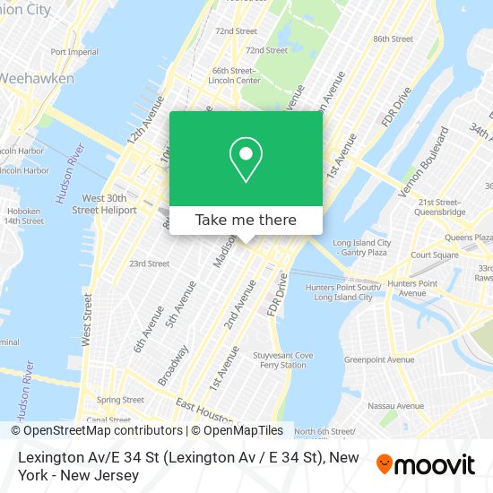 Mapa de Lexington Av / E 34 St