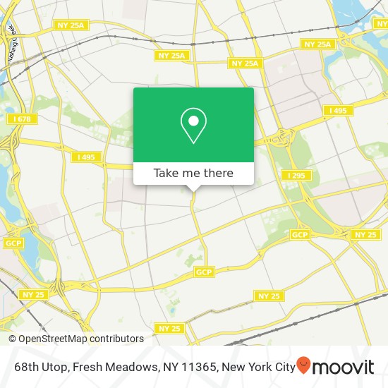 Mapa de 68th Utop, Fresh Meadows, NY 11365