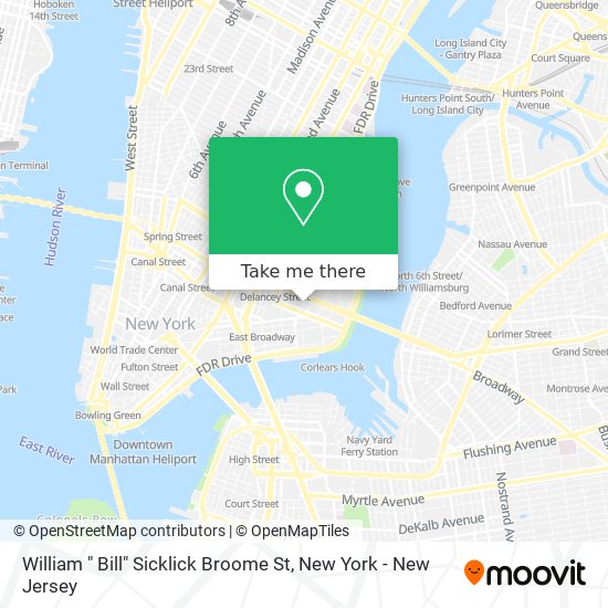 Mapa de William " Bill" Sicklick Broome St