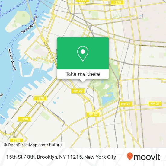 Mapa de 15th St / 8th, Brooklyn, NY 11215
