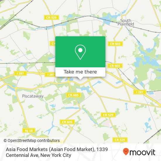 Mapa de Asia Food Markets (Asian Food Market), 1339 Centennial Ave