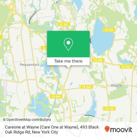 Careone at Wayne (Care One at Wayne), 493 Black Oak Ridge Rd map