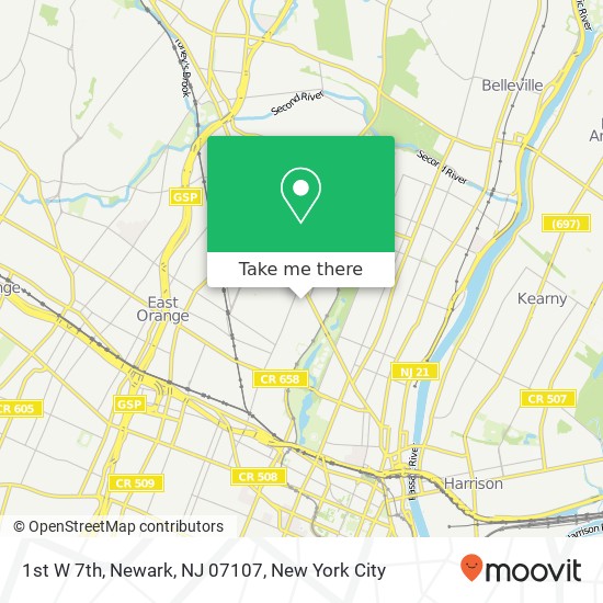 1st W 7th, Newark, NJ 07107 map