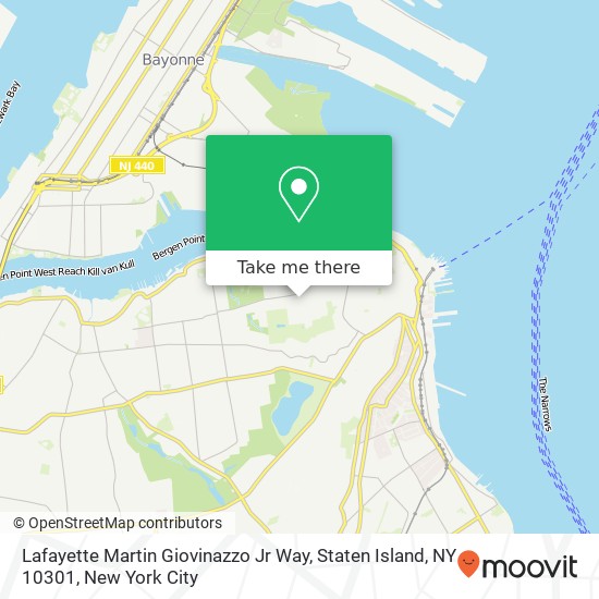 Lafayette Martin Giovinazzo Jr Way, Staten Island, NY 10301 map
