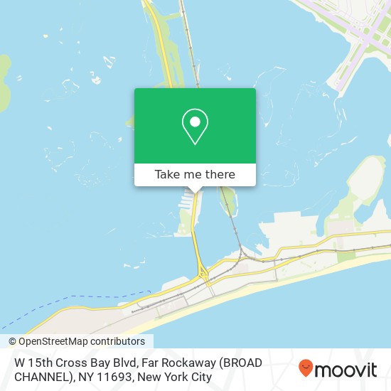 W 15th Cross Bay Blvd, Far Rockaway (BROAD CHANNEL), NY 11693 map