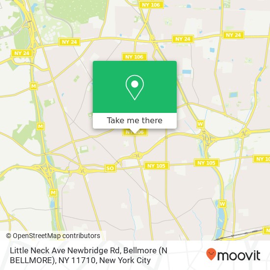 Mapa de Little Neck Ave Newbridge Rd, Bellmore (N BELLMORE), NY 11710